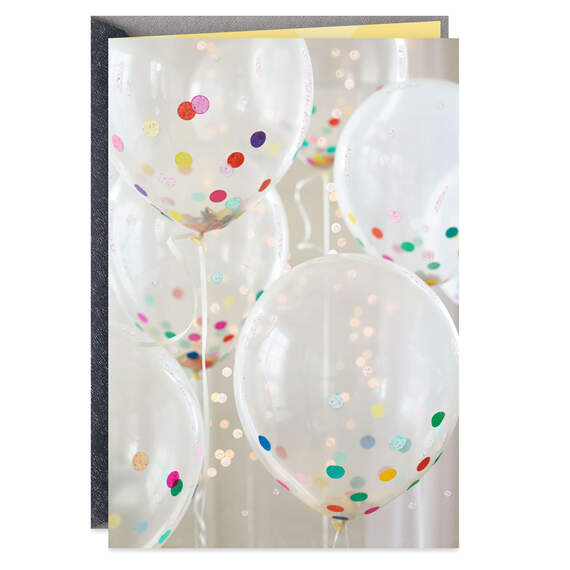 Balloons Filled With Confetti Blank Card