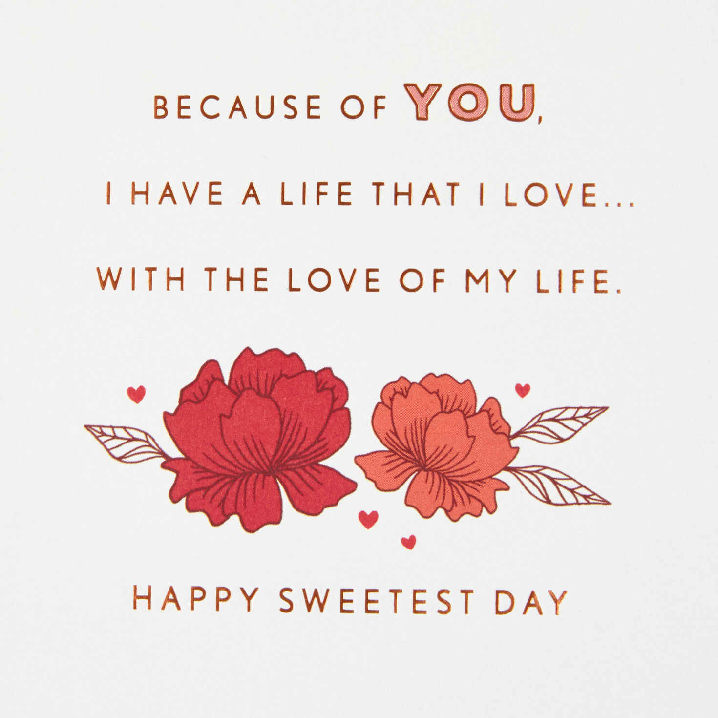 Orange, Red and Gold Flowers Sweetest Day Card for Wife Sentiment image number 2