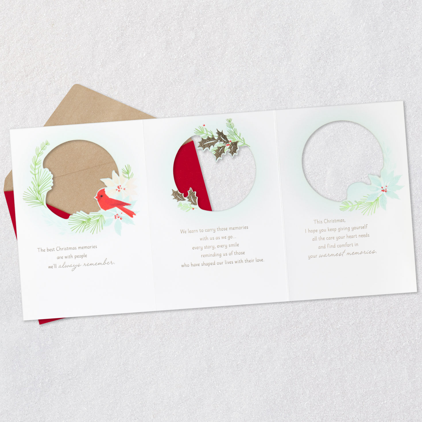 Comfort in Your Warmest Memories Christmas Sympathy Card, , large image number 6