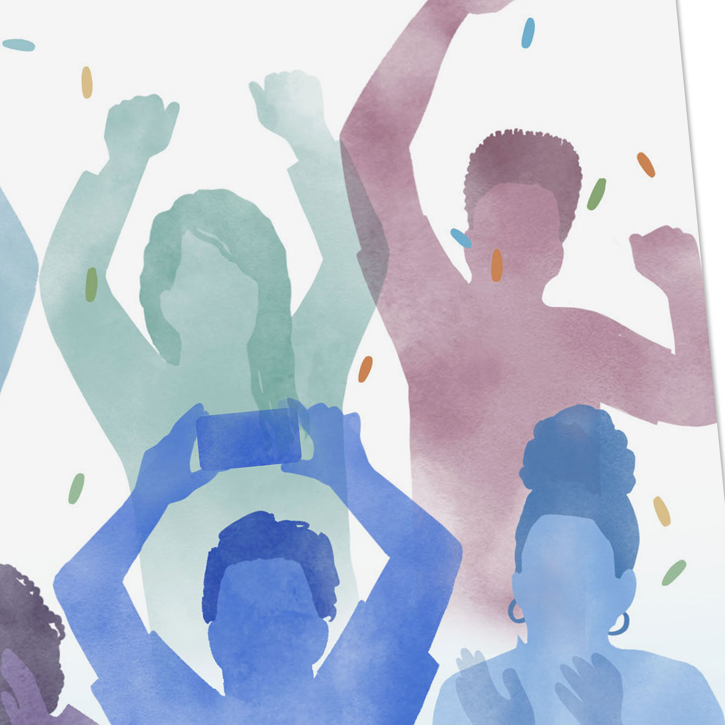 Cheering Crowd Graduation Congratulations Card  image number 5