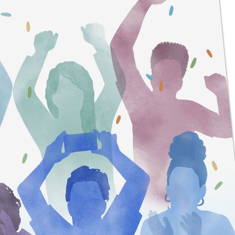 Cheering Crowd Graduation Congratulations Card  image number 5