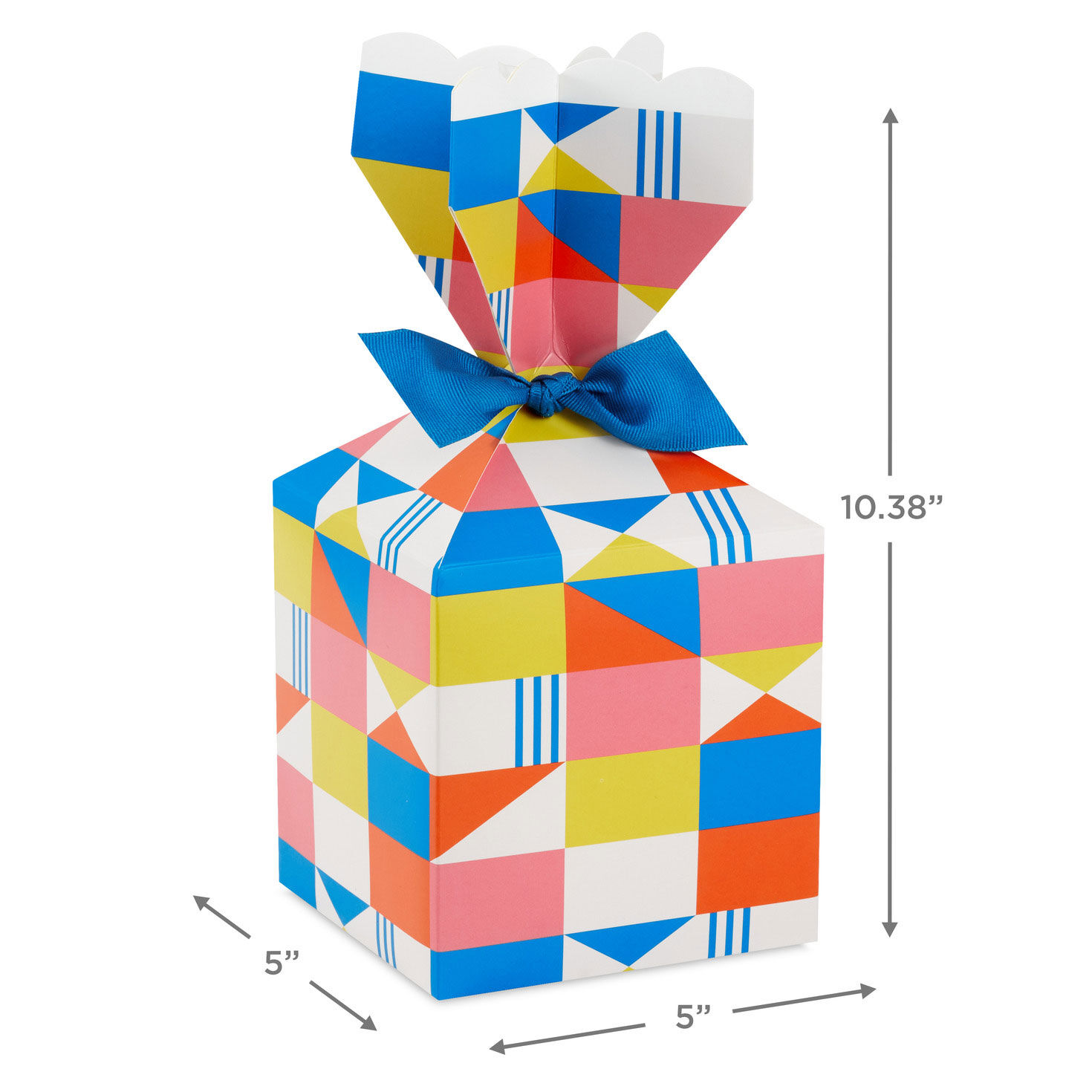 Colorful Geometric Vertical Treat Box With Ribbon  image number 3