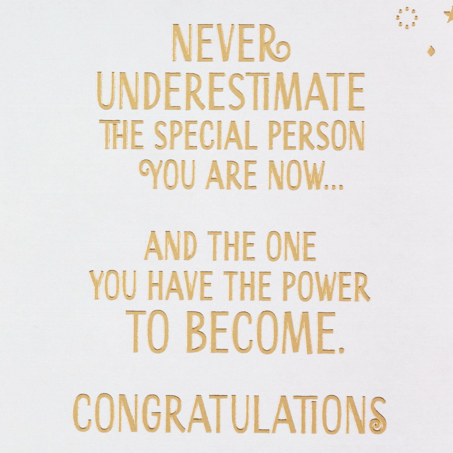 Black and Gold Starry Silhouette Graduation Card sentiment image number 2