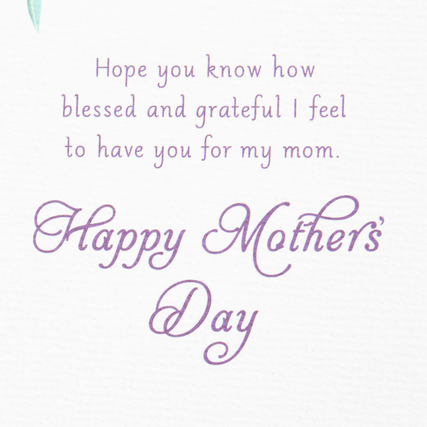 Pretty Floral Religious Mother's Day Card for Mom sentiment image number 5
