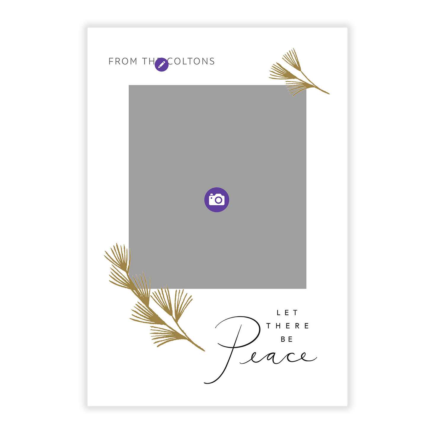 Let There Be Peace Flat Holiday Photo Card, , large image number 5