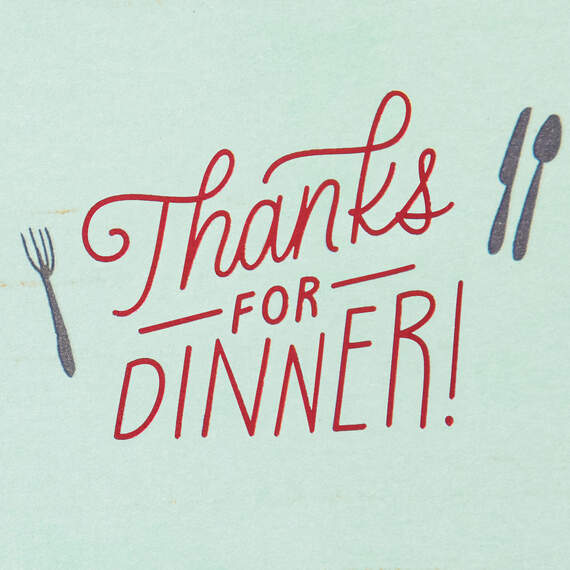 Food and Laughter Thank-You Card for Dinner, , large image number 2