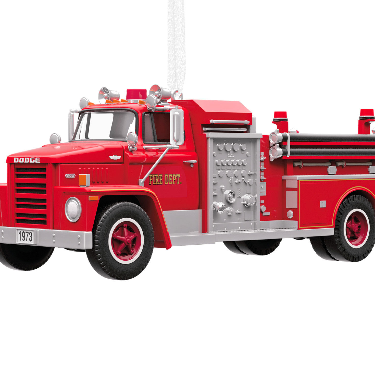 Vintage Fire Truck 2026 Keepsake Ornament closeup view image number 5