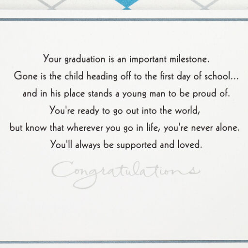 Go Out Into the World Graduation Card for Grandson, 