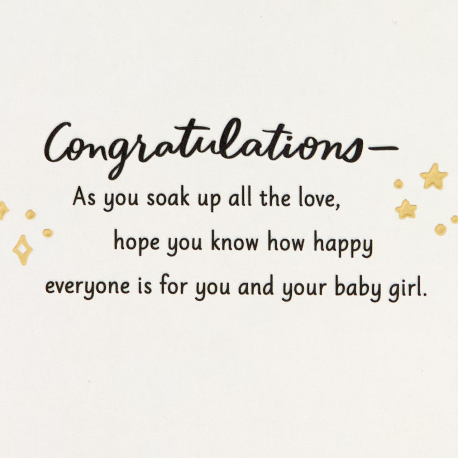 Moon and Stars New Baby Girl Card Sentiment image number 2