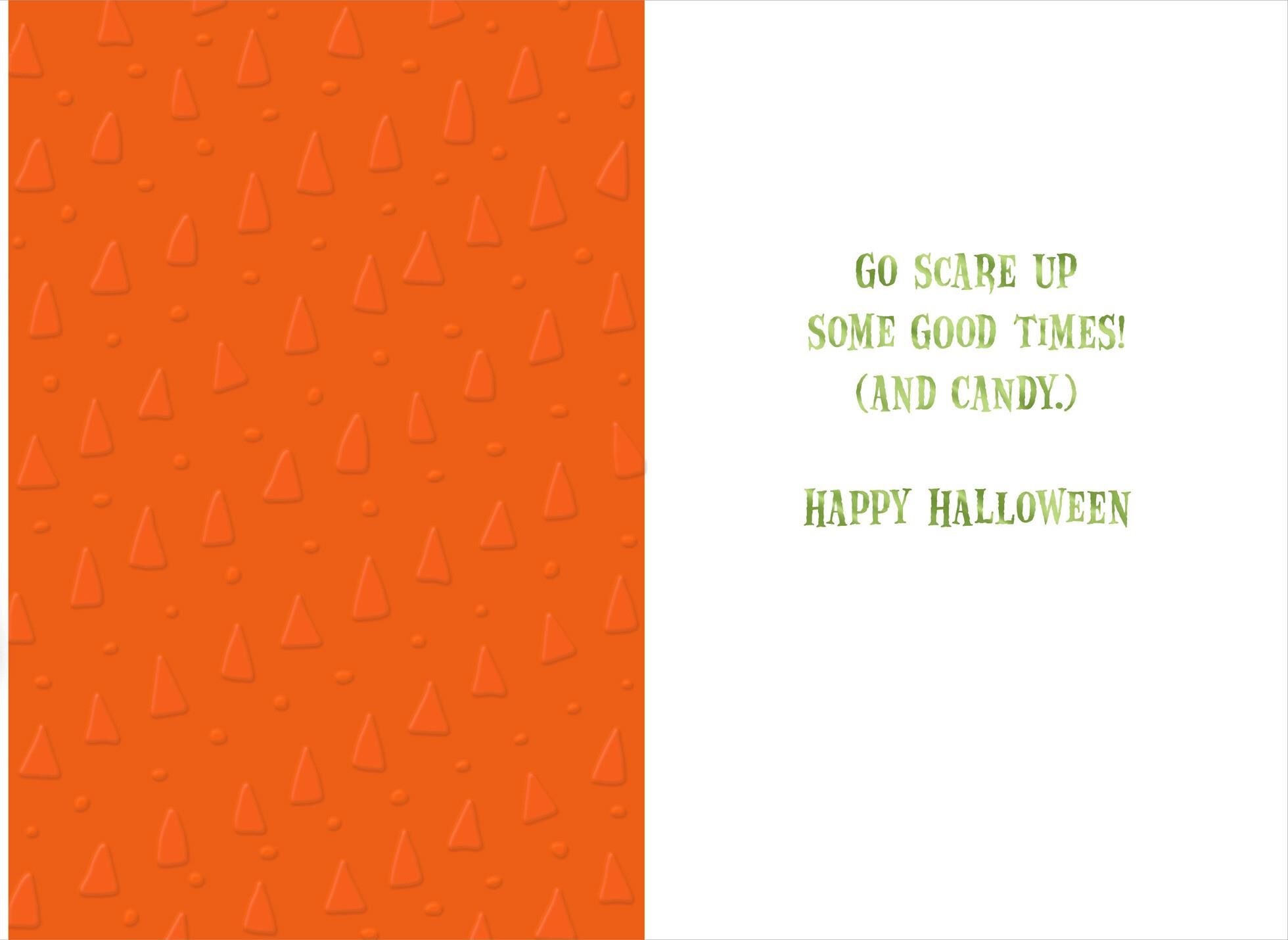 Candy Corn Boo Halloween Card