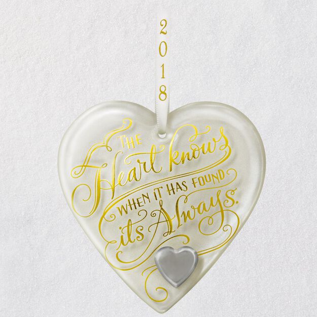 50th Wedding Anniversary Ornament Hallmark Unique Ideas Hy Anniversary Heart 2018 Gl Ornament Keepsake Ornaments Roses And Laces 50th Wedding