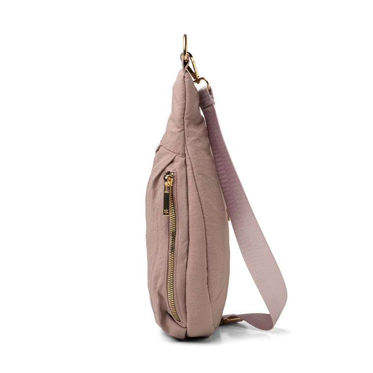 Mauve Nylon Crossbody Purse  image number 2