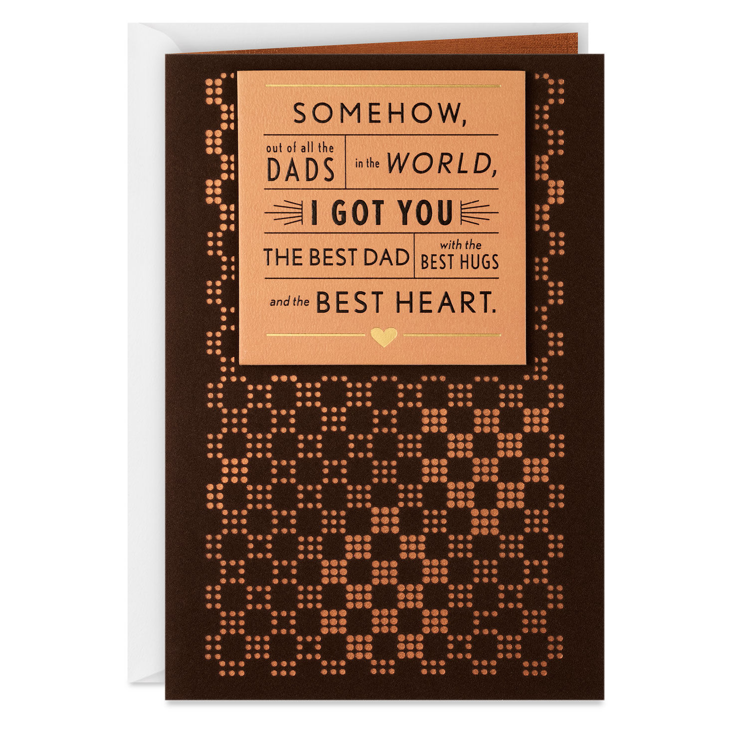 Best Dad With Best Hugs and Heart Father's Day Card for Dad