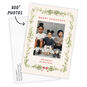 Garland Border Personalized Christmas Photo Card Card with Envelope indicating personalization image number 2