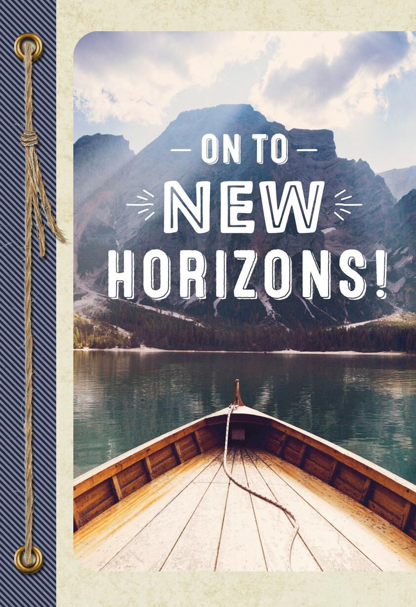 On to New Horizons New Job Congratulations Card
