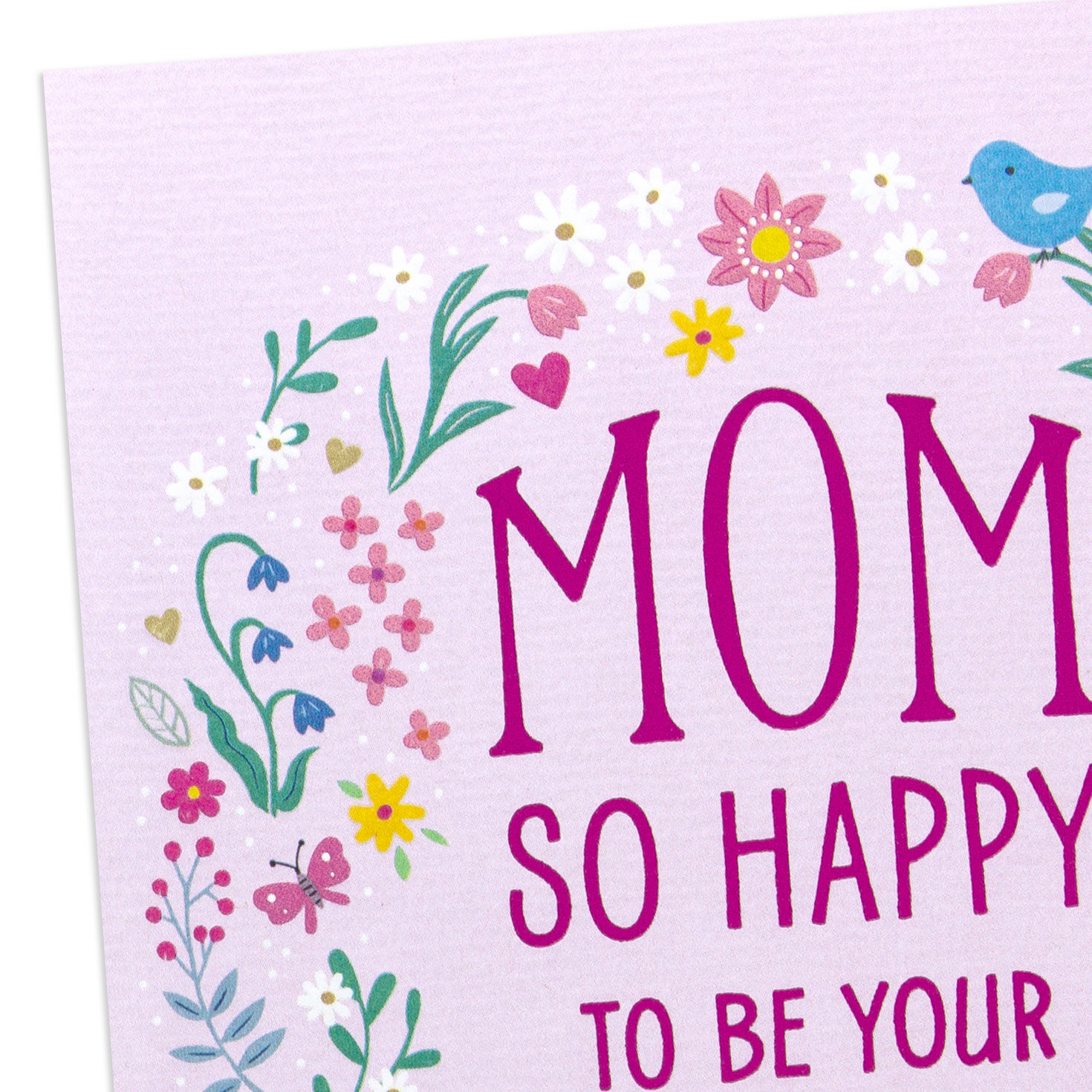 Floral Wreath Mom Mother's Day Card From Daughter Card Front Detail image number 5