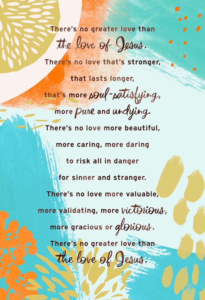 No Greater Love Religious Encouragement Card