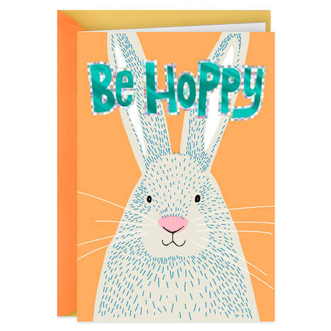 Be Hoppy Funny Easter Card for Kids, , large
