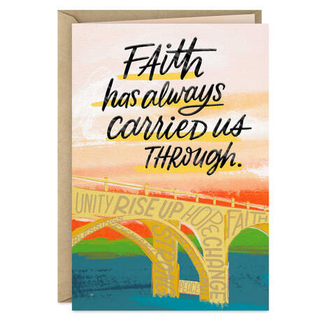 Faith Has Always Carried Us Through Encouragement Card, , large