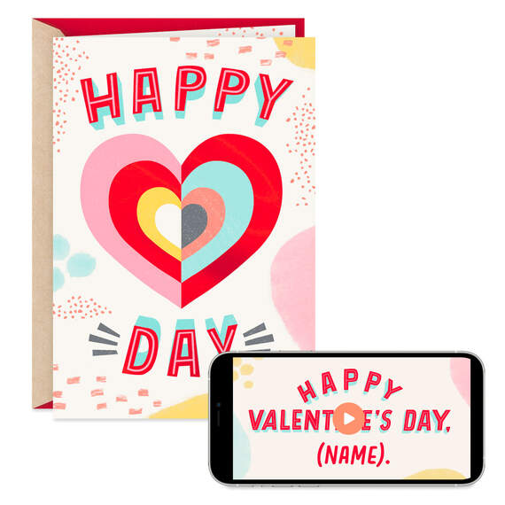 Happy Heart Day Video Greeting Valentine's Day Card, , large image number 1