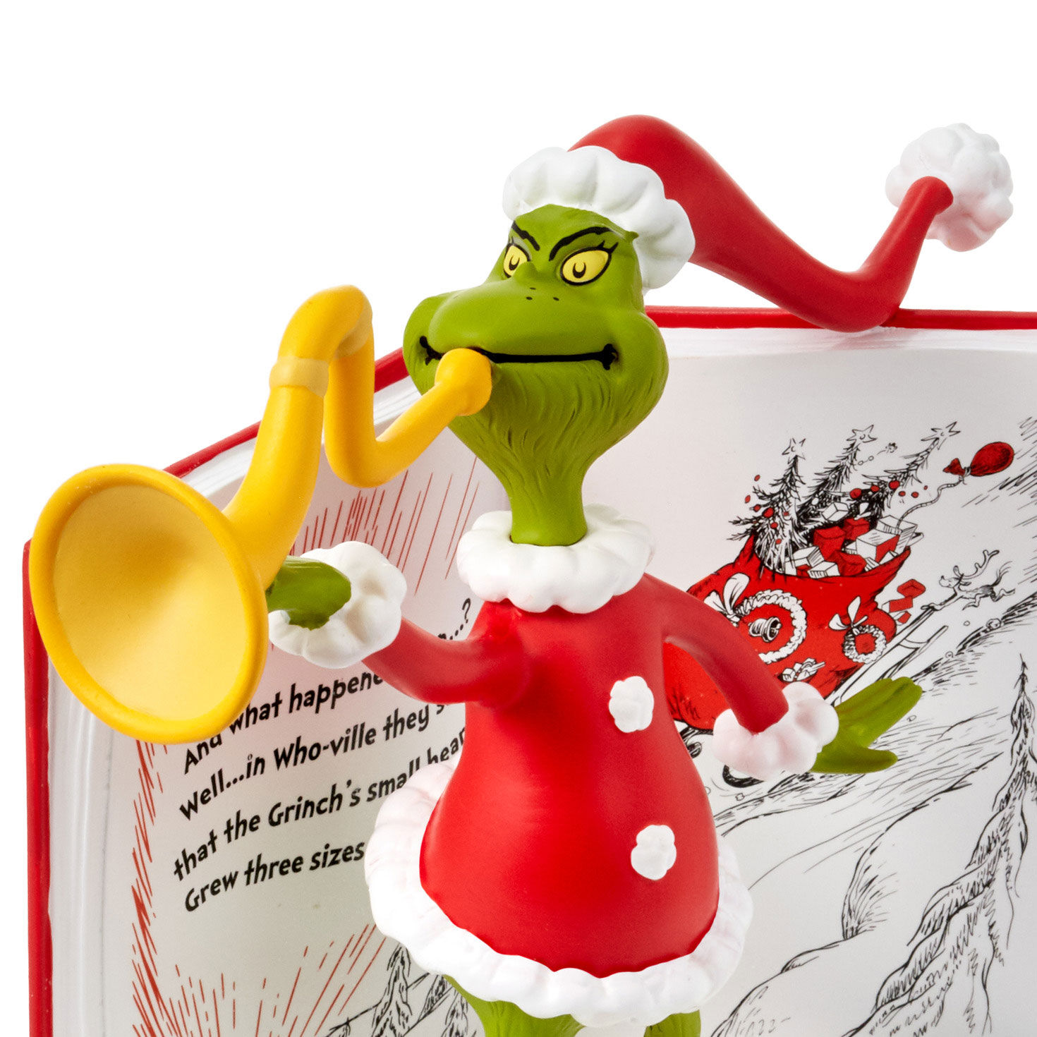 Dr. Seuss's How the Grinch Stole Christmas!™ Grinch With Storybook Figurine With Sound, 6.25" for only USD 68.99 | Hallmark