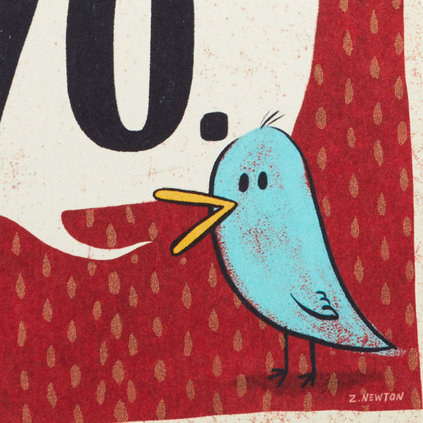 Bird With Word Bubble Funny 70th Birthday Card Card Front Detail image number 4