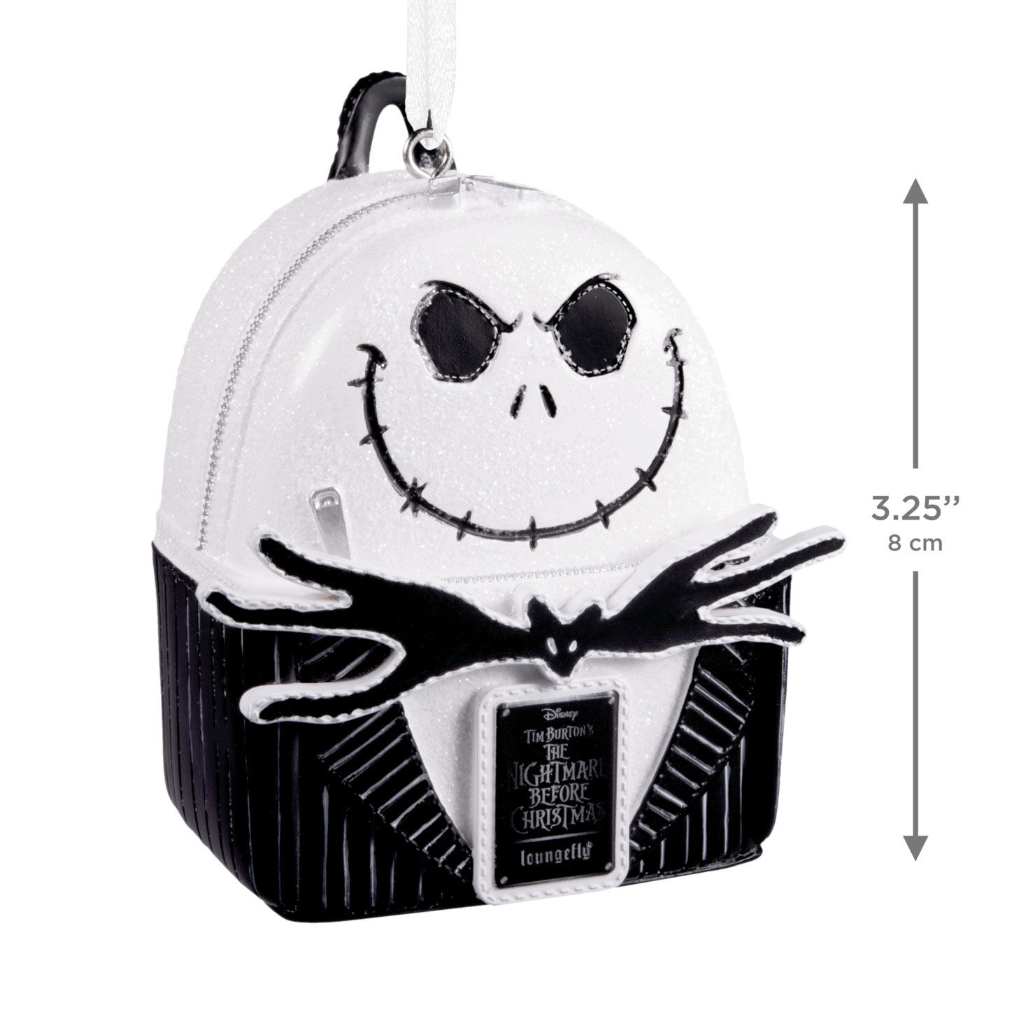 Jack Skellington Loungefly Backpack Ornament measurement image number 3