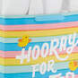 15.5" Chicks and Colorful Stripes XL Easter Gift Bag With Tissue Paper, , large image number 4