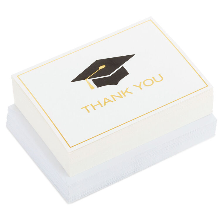 Mortarboard Blank Graduation Thank-You Notes, Pack of 40 Mortarboard Blank Graduation Thank-You Notes, Pack of 40