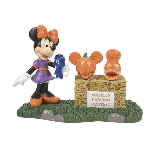 Mickey's Pumpkintown Minnie Mouse Picks a Winner Figurine, 3", 