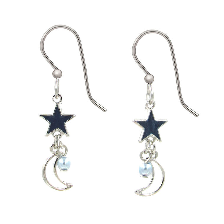 Silver Forest Celestial Cascade Silver Metal Drop Earrings