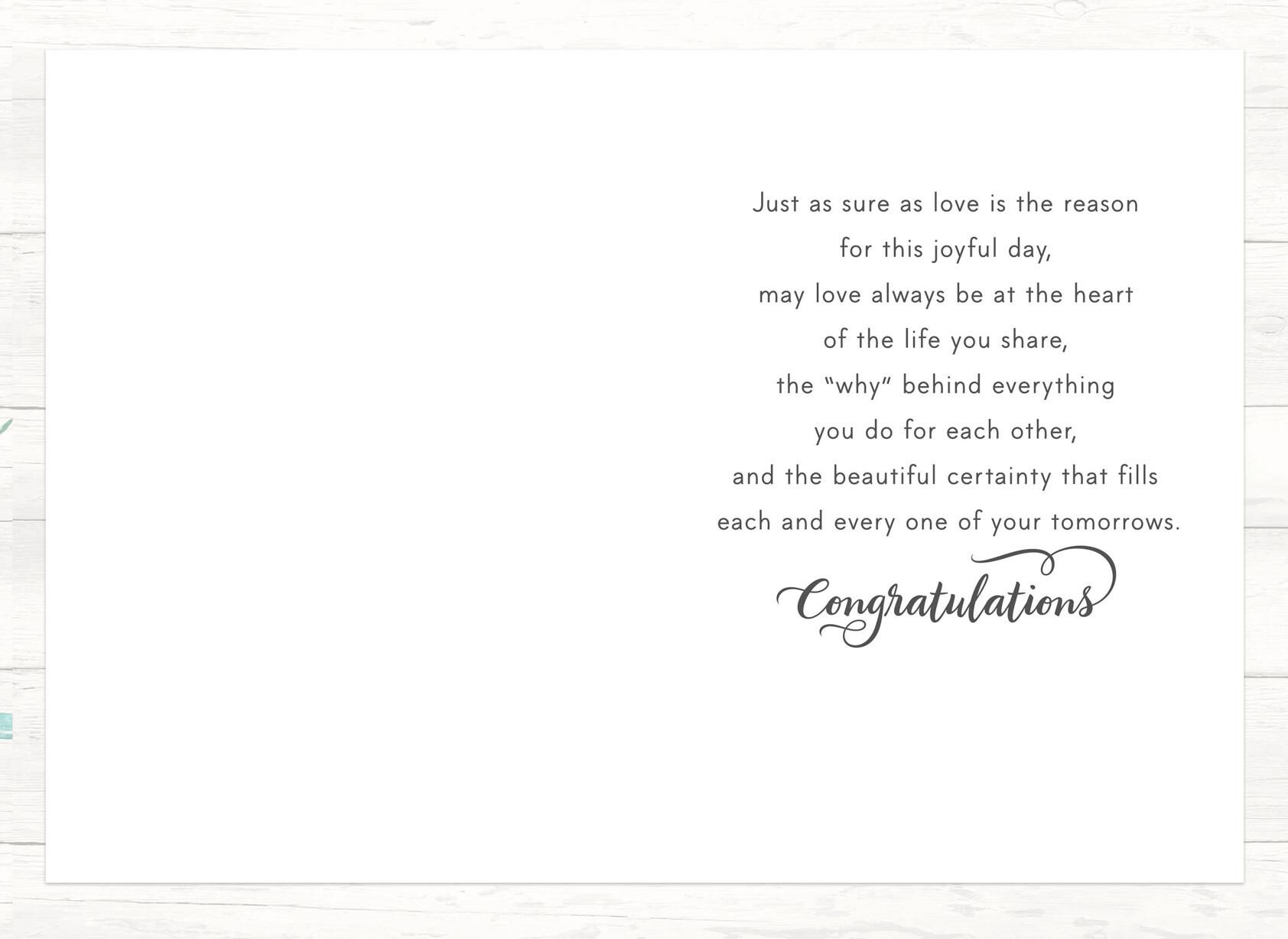 Love Is Everything Wedding Card