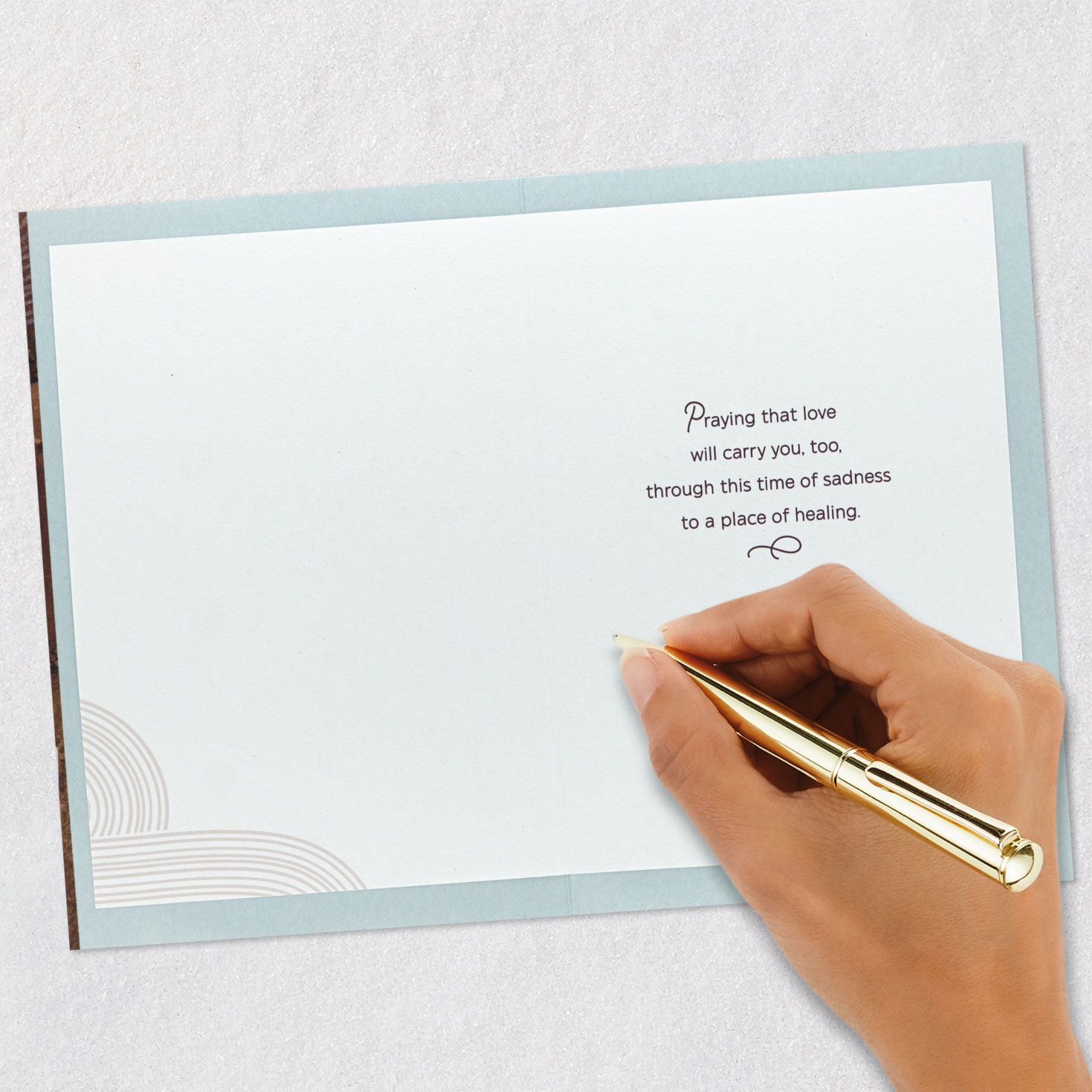 Heart-Shaped Rock Sympathy Card Signing card image number 6