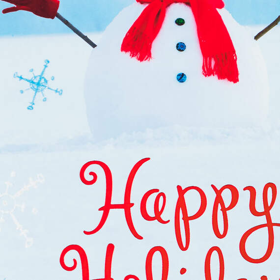 Smiling Snowman Money Holder Holiday Card, , large image number 5