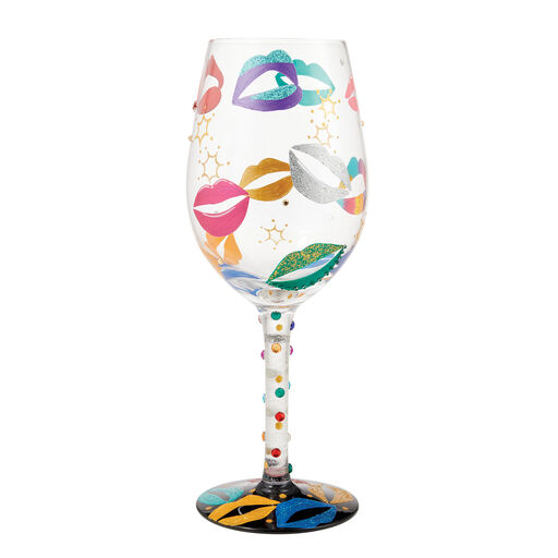 Lolita Made for Kissing Handpainted Wine Glass, 15 oz., 