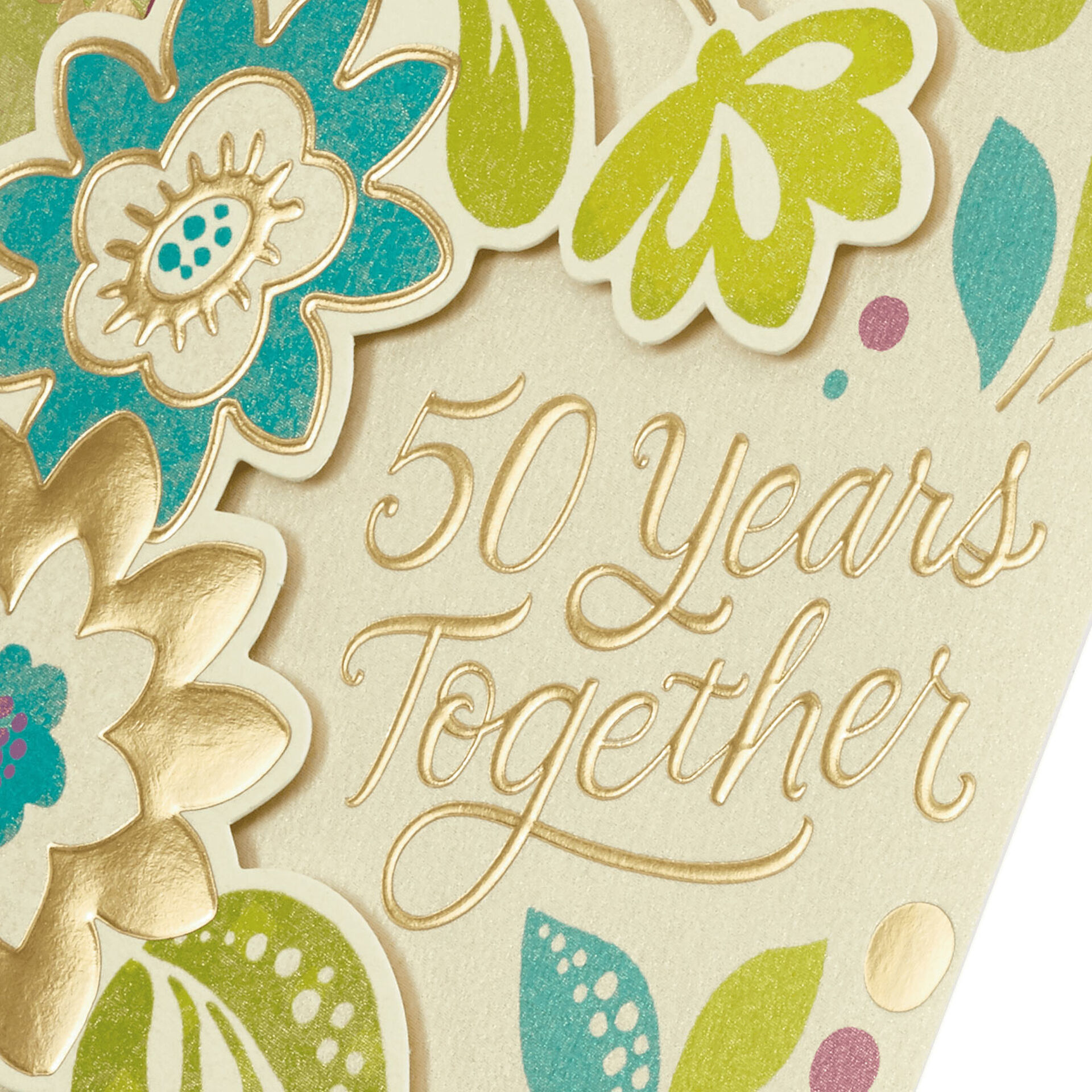 Bright Floral 50th Anniversary Card from Family - Greeting Cards - Hallmark