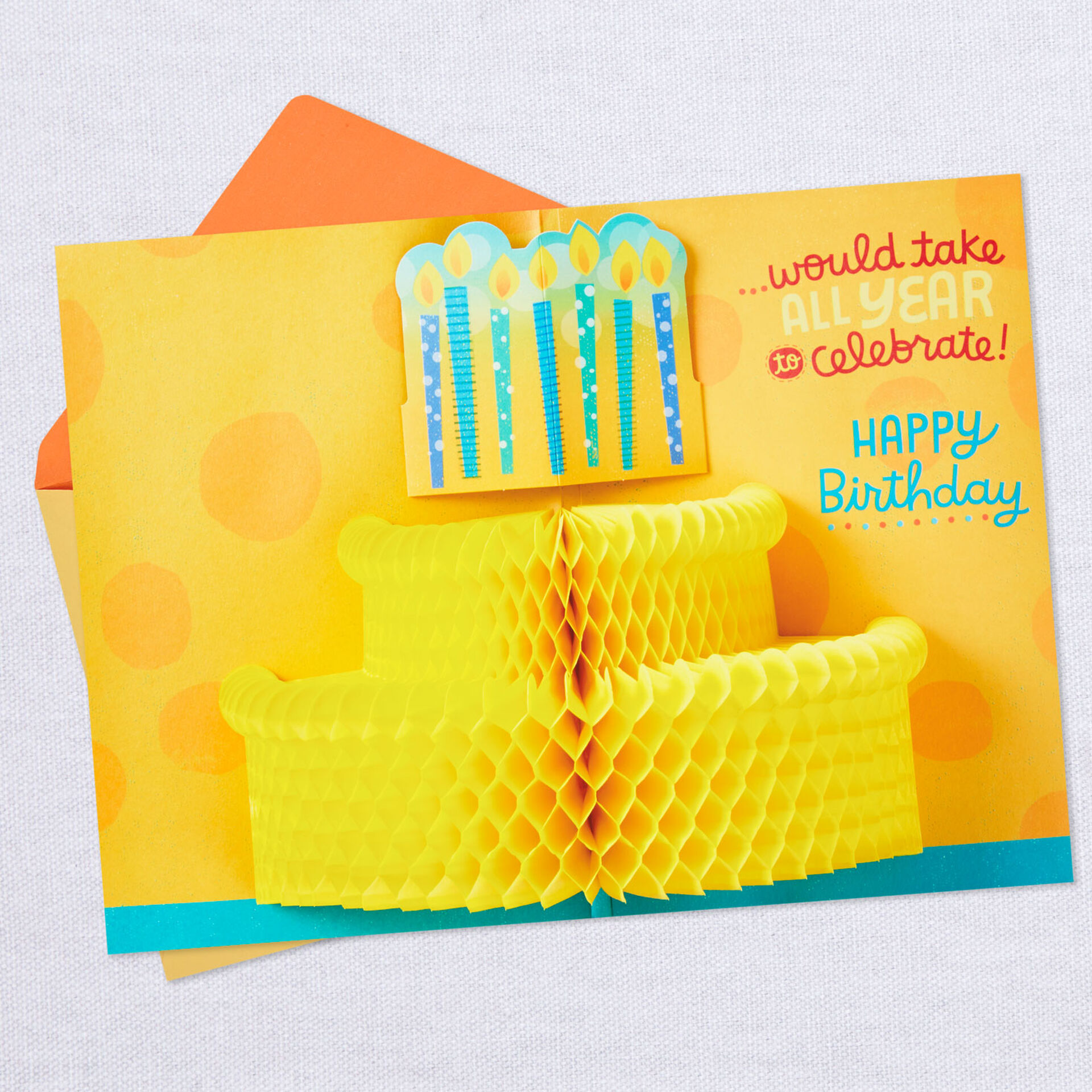 Pop-Up Honeycomb Cake Musical Birthday Card - Greeting Cards - Hallmark