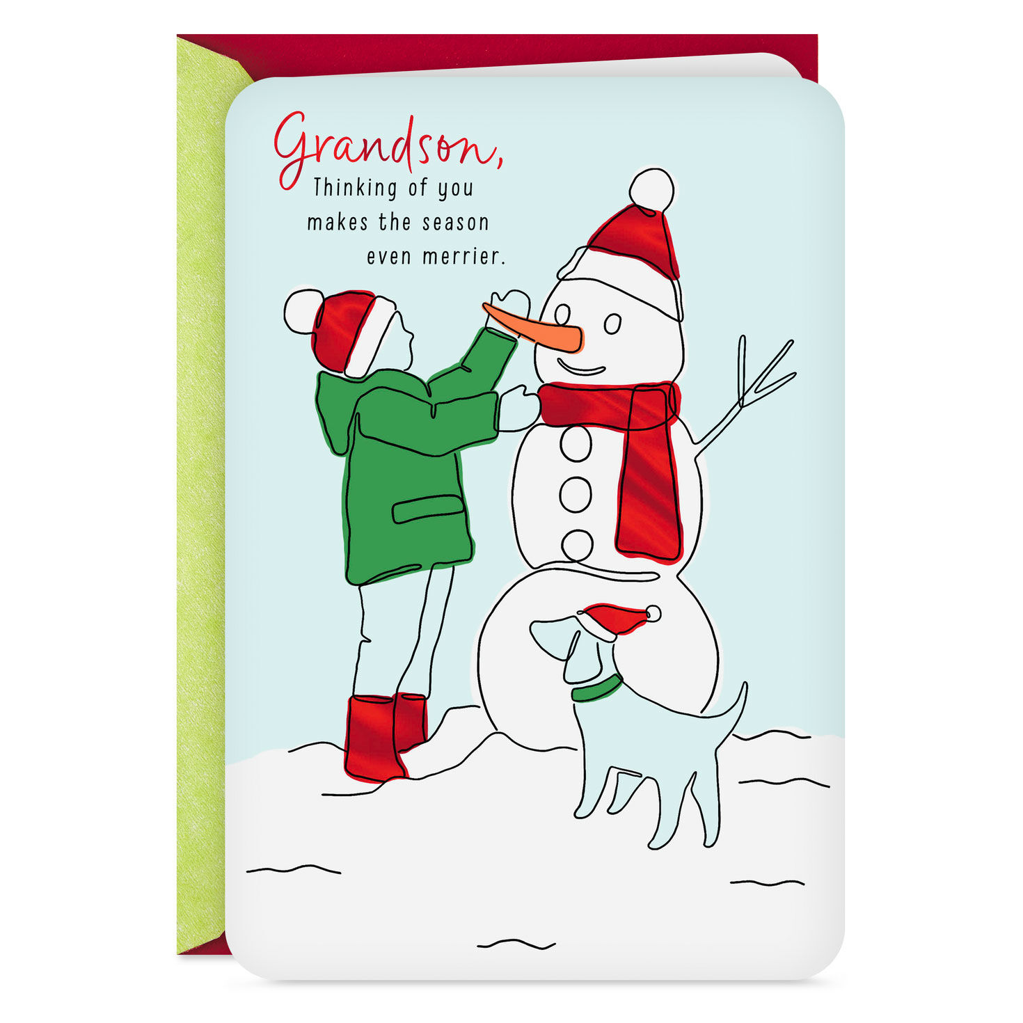 You Make the Season Merrier Christmas Card for Grandson