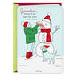Boy and Snowman Christmas Card for Grandson Card Front image number 1