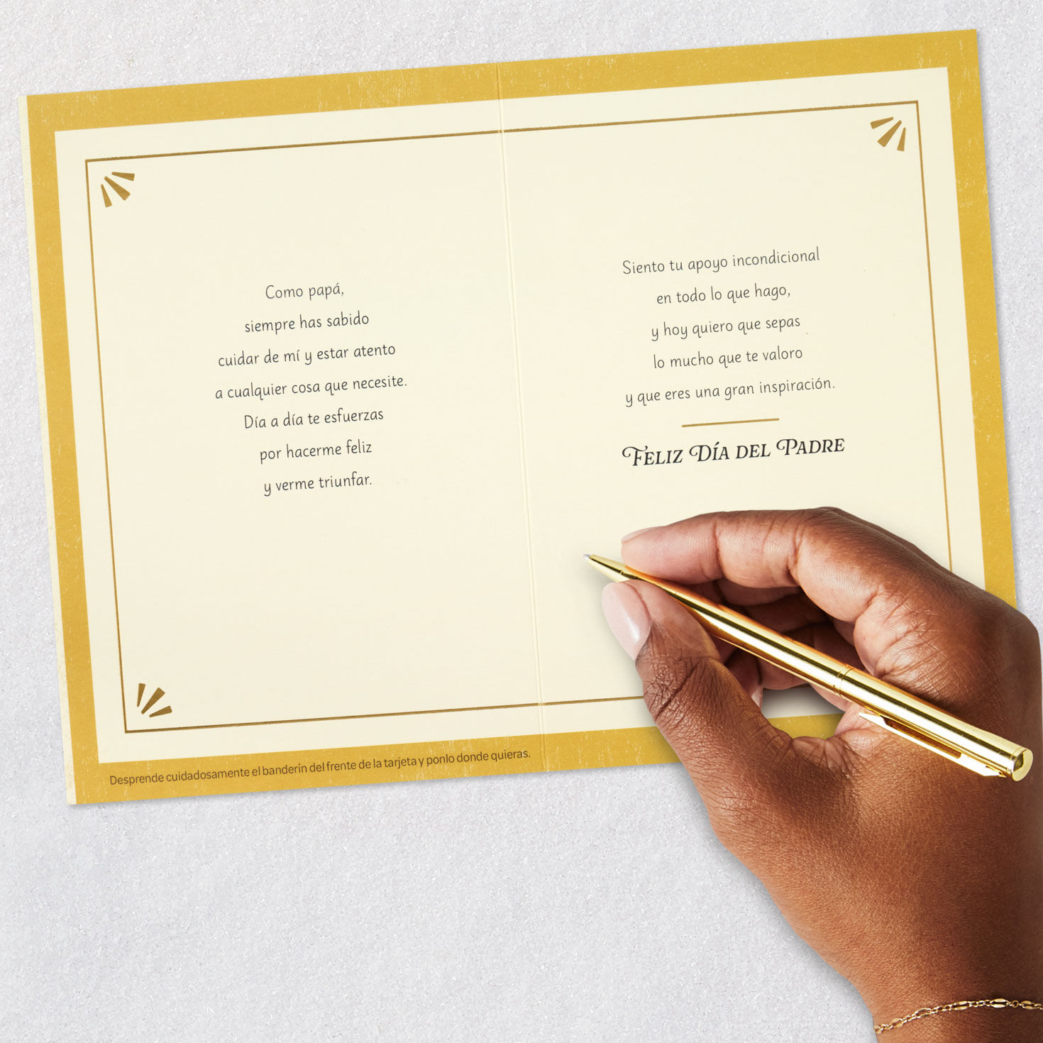 You're My Hero Banner Spanish Father's Day Card for Pap&aacute; Signing card image number 8