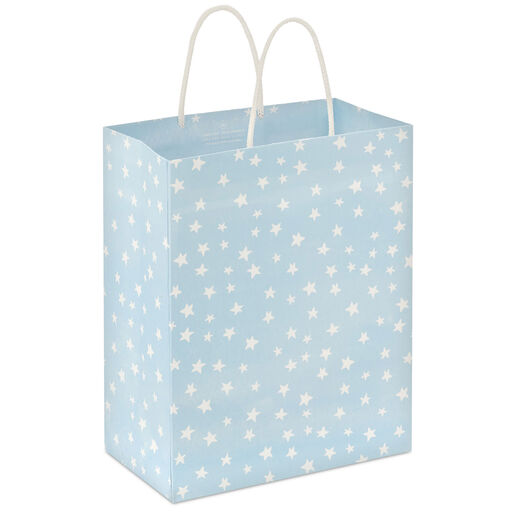 9.6" Scattered Stars on Blue Medium Gift Bag, 