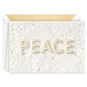 White and Gold Peace Holiday Card Card Front image number 1
