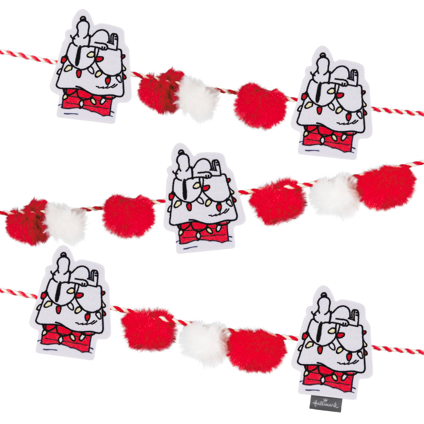 Peanuts® Snoopy Doghouse Fabric Hallmark Garland, 72" for only USD 14.99 | Hallmark