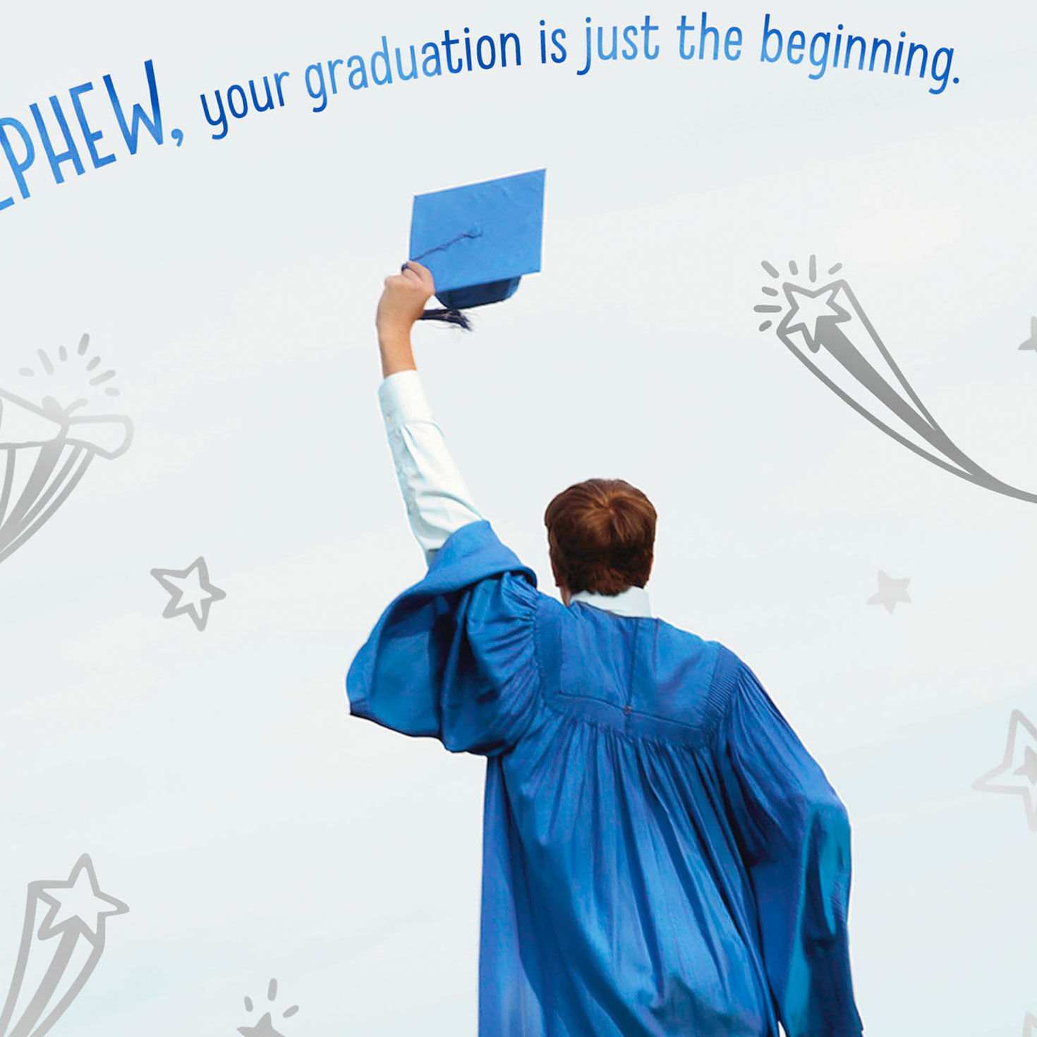 Just the Beginning Graduation Card for Nephew, , large image number 4
