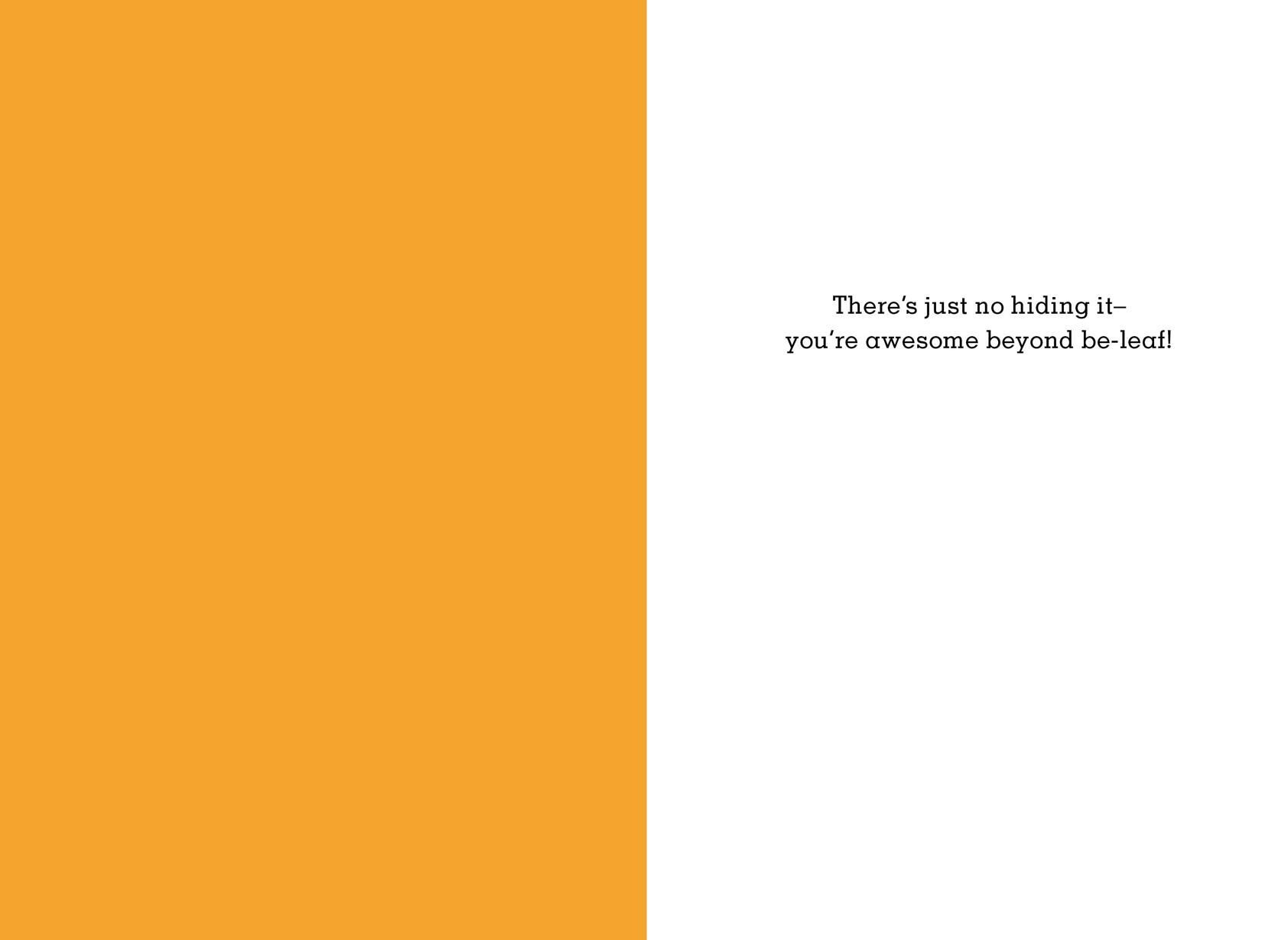 You're Awesome Beyond Be-Leaf Funny Congratulations Card