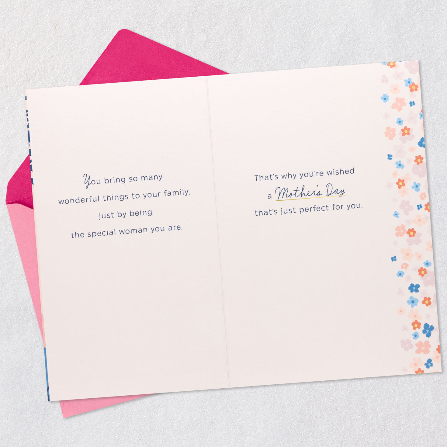 Swing and Tree on Hill Mother's Day Card Open card with envelope image number 4