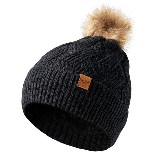 Britt’s Knits Black Mainstay Women's Pom Hat, Black