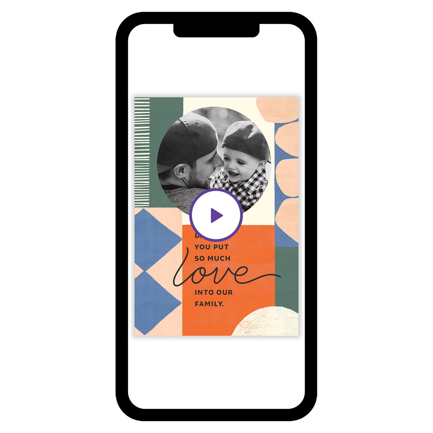 You Put Love In Our Family Custom Father's Day eCard, , large image number 1