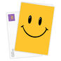 Yellow With Black Smiley Face Personalized Card Card Front with Envelope image number 2