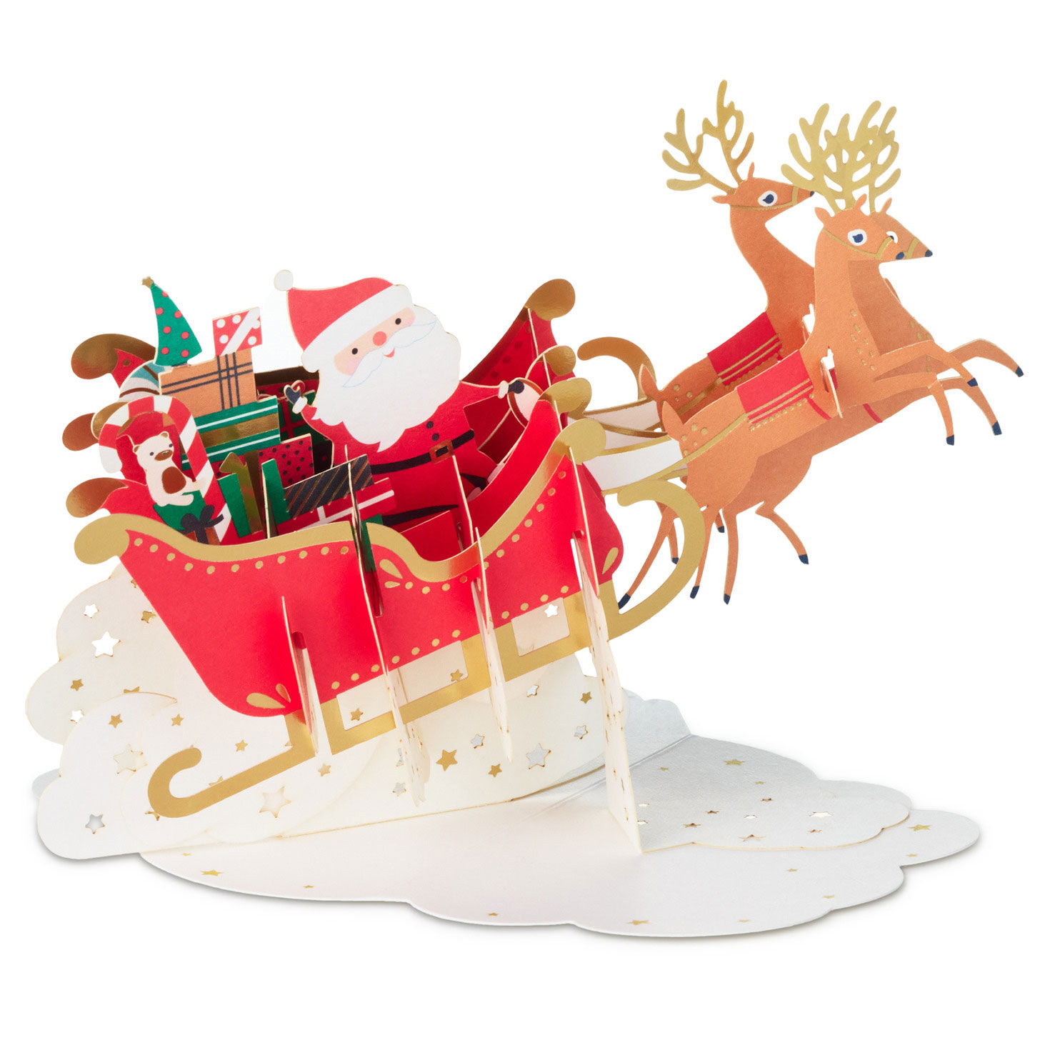 Santa's Sleigh Holiday Gift Wrap Accessory back image number 3